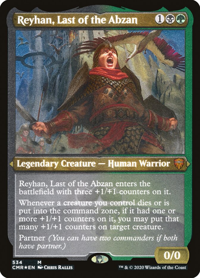 Reyhan, Last of the Abzan (Etched) [Commander Legends]