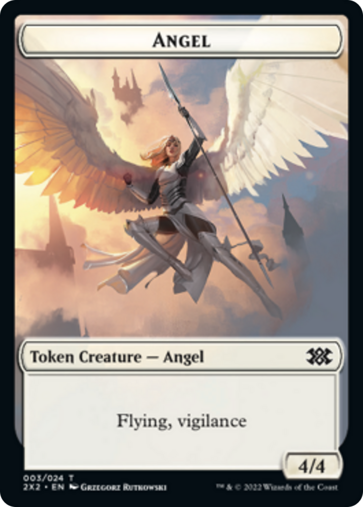 Faerie Rogue // Angel Double-Sided Token [Tokens] Double Masters 2022 Tokens MTG Single Magic: The Gathering