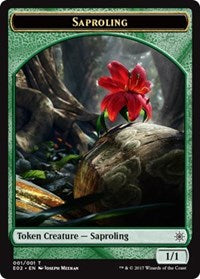 Saproling // Treasure (007) Double-Sided Token [Explorers of Ixalan Tokens] MTG Single Magic: The Gathering   