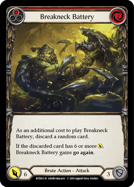 Breakneck Battery (Red) [WTR011-R] Alpha Print Rainbow Foil Flesh And Blood Single Flesh And Blood   