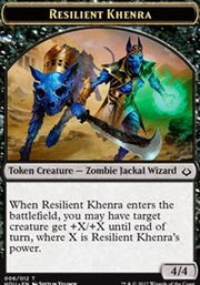 Resilient Khenra // Cat Double-Sided Token [Tokens] Hour of Devastation Tokens MTG Single Magic: The Gathering