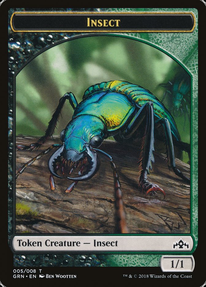 Saproling // Insect Double-Sided Token [Guilds of Ravnica Guild Kit Tokens] MTG Single Magic: The Gathering   