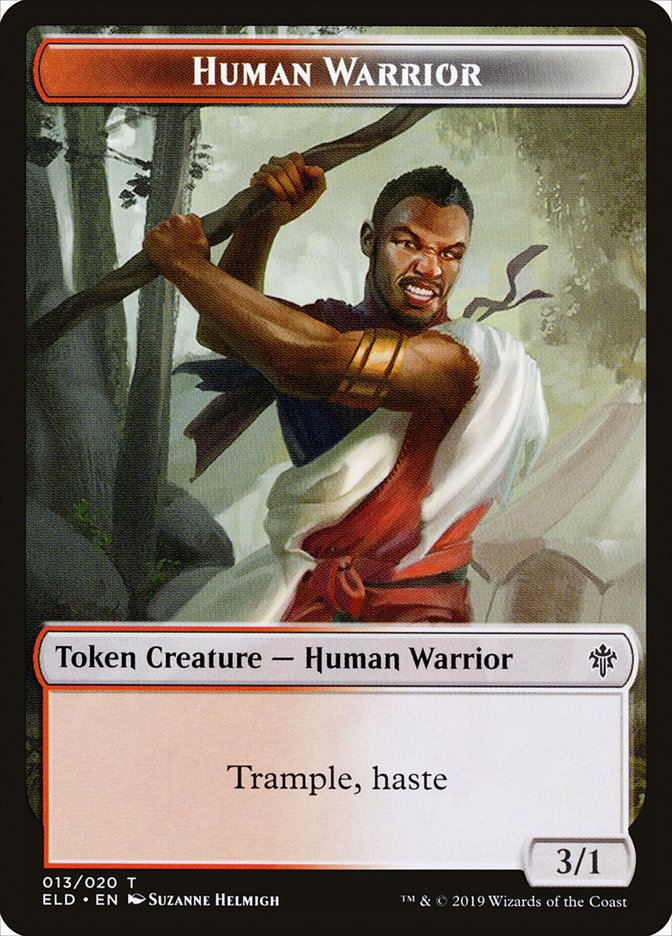 Human Warrior Token [Tokens] Throne of Eldraine Tokens MTG Single Magic: The Gathering