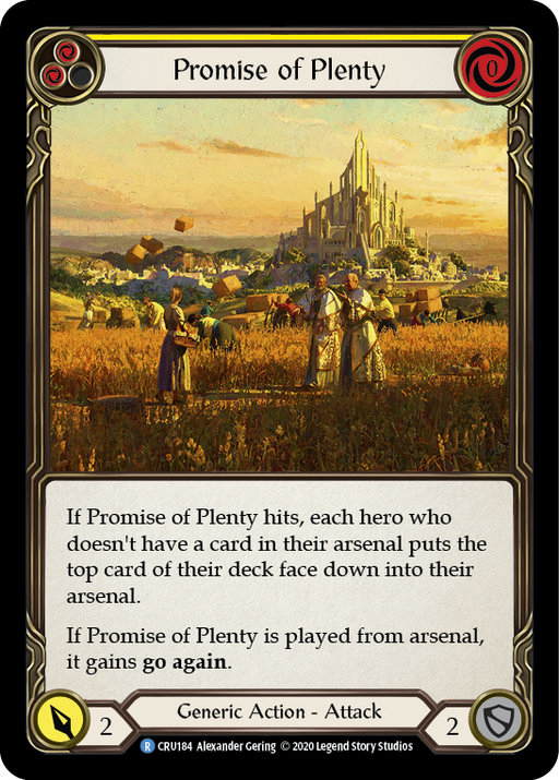 Promise of Plenty (Yellow) [CRU184] 1st Edition Normal Flesh And Blood Single Flesh And Blood   