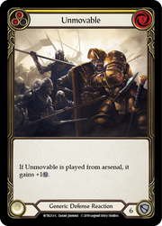 Unmovable (Yellow) [WTR213-C] Alpha Print Rainbow Foil Flesh And Blood Single Flesh And Blood   