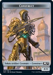 Construct // Zombie Double-Sided Token [Tokens] Core Set 2021 Tokens MTG Single Magic: The Gathering