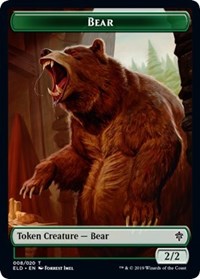 Bear // Food (16) Double-Sided Token [Tokens] Throne of Eldraine Tokens MTG Single Magic: The Gathering