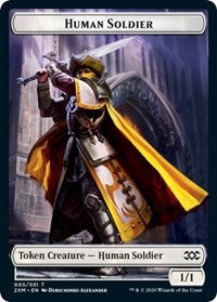 Human Soldier // Servo Double-Sided Token [Tokens] Double Masters Tokens MTG Single Magic: The Gathering