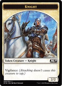 Knight // Thopter Double-Sided Token (Game Night) [Tokens] Core Set 2019 Tokens MTG Single Magic: The Gathering