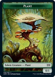 Plant // Saproling Double-Sided Token [Tokens] Double Masters Tokens MTG Single Magic: The Gathering