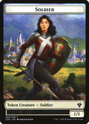 Human Soldier (005) // Drake Double-Sided Token [Tokens] Commander 2020 Tokens MTG Single Magic: The Gathering