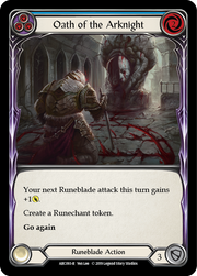 Oath of the Arknight (Blue) [ARC093-R] 1st Edition Rainbow Foil Flesh And Blood Single Flesh And Blood   