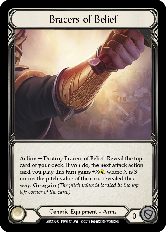 Bracers of Belief [ARC153-C] 1st Edition Normal Flesh And Blood Single Flesh And Blood   