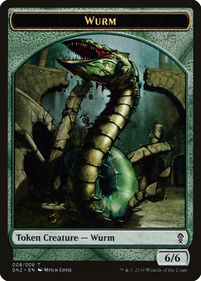 Saproling // Wurm Double-Sided Token [Ravnica Allegiance Guild Kit Tokens] MTG Single Magic: The Gathering   