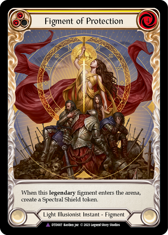Figment of Protection // Aegis, Archangel of Protection (Marvel) [DTD007] (Dusk Till Dawn)  Cold Foil Flesh And Blood Single Flesh And Blood   