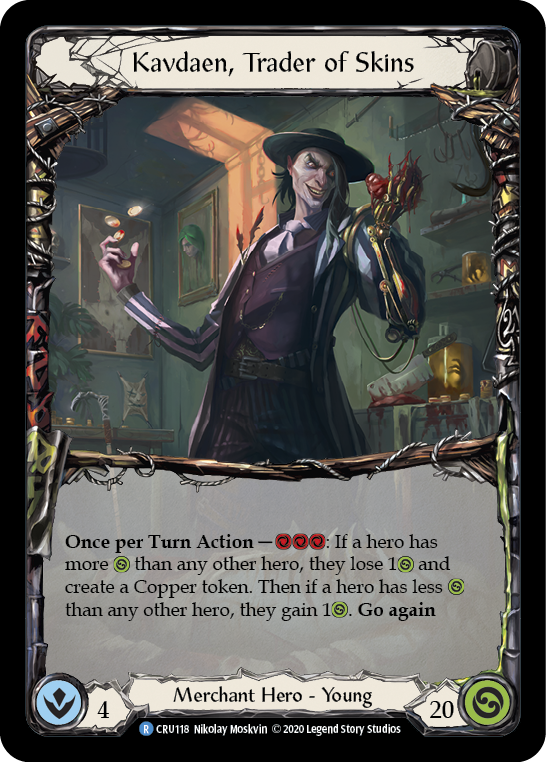 Kavdaen, Trader of Skins [CRU118] 1st Edition Rainbow Foil Flesh And Blood Single Flesh And Blood   