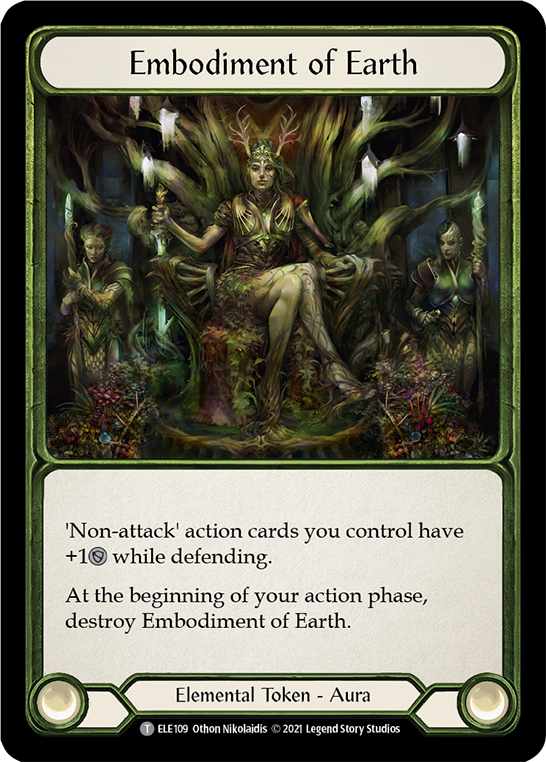 Embodiment of Earth // Embodiment of Lightning [ELE109] (Tales of Aria)  1st Edition Normal Flesh And Blood Single Flesh And Blood   