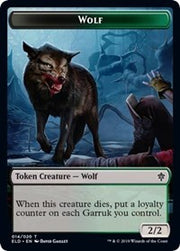 Wolf // Food (18) Double-Sided Token [Tokens] Throne of Eldraine Tokens MTG Single Magic: The Gathering