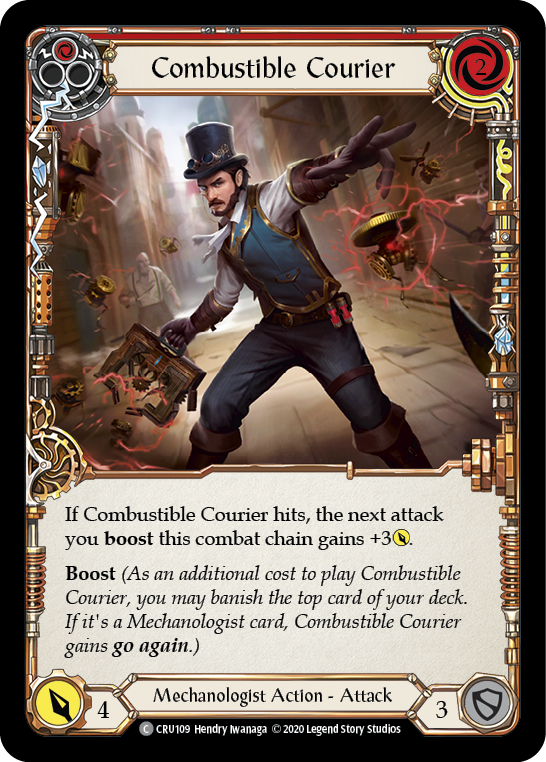 Combustible Courier (Red) [CRU109] 1st Edition Normal Flesh And Blood Single Flesh And Blood   
