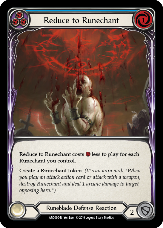 Reduce to Runechant (Blue) [ARC090-R] 1st Edition Normal Flesh And Blood Single Flesh And Blood   