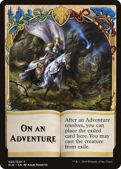 On An Adventure // Spirit Double-Sided Token [Challenger Decks 2020 Tokens] MTG Single Magic: The Gathering   