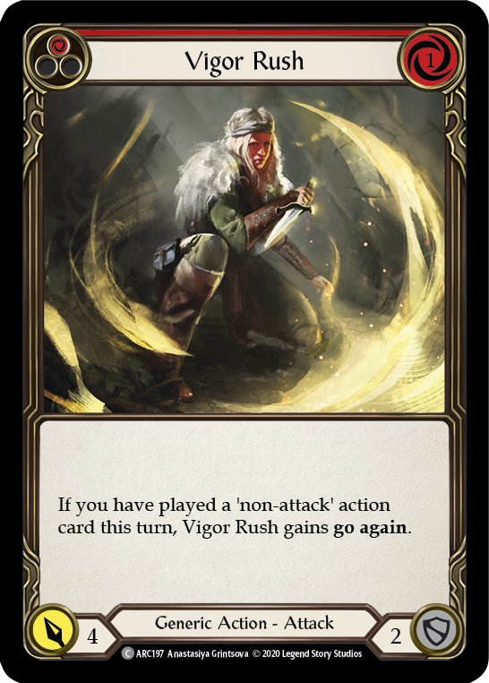 Vigor Rush (Red) [ARC197] Unlimited Edition Normal Flesh And Blood Single Flesh And Blood   