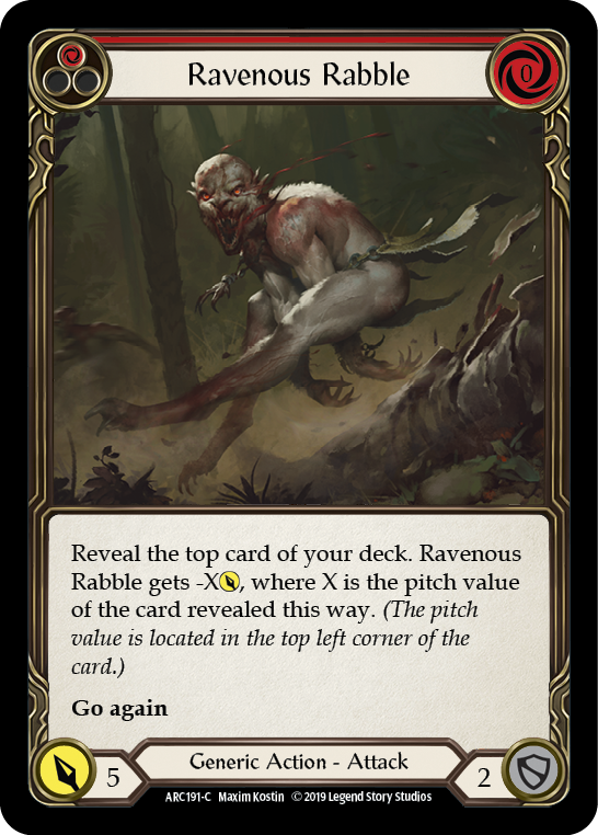 Ravenous Rabble (Red) [ARC191-C] 1st Edition Normal Flesh And Blood Single Flesh And Blood   