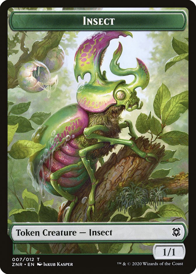 Illusion // Insect Double-Sided Token [Tokens] Zendikar Rising Tokens MTG Single Magic: The Gathering