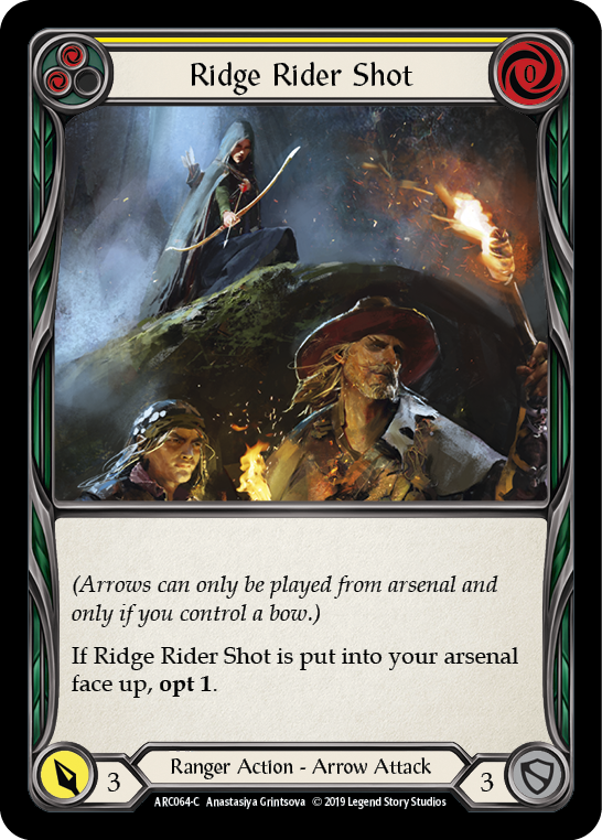 Ridge Rider Shot (Yellow) [ARC064-C] 1st Edition Rainbow Foil Flesh And Blood Single Flesh And Blood   