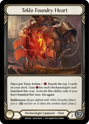 Teklo Foundry Heart [ARC004-L] 1st Edition Cold Foil Flesh And Blood Single Flesh And Blood   