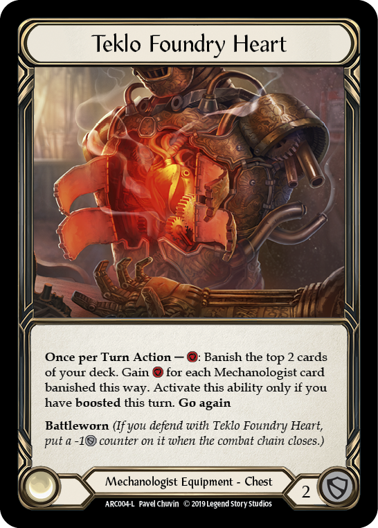 Teklo Foundry Heart [ARC004-L] 1st Edition Cold Foil Flesh And Blood Single Flesh And Blood   