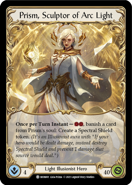 Prism // Prism, Sculptor of Arc Light [MON002 // MON001] 1st Edition Normal Flesh And Blood Single Flesh And Blood   