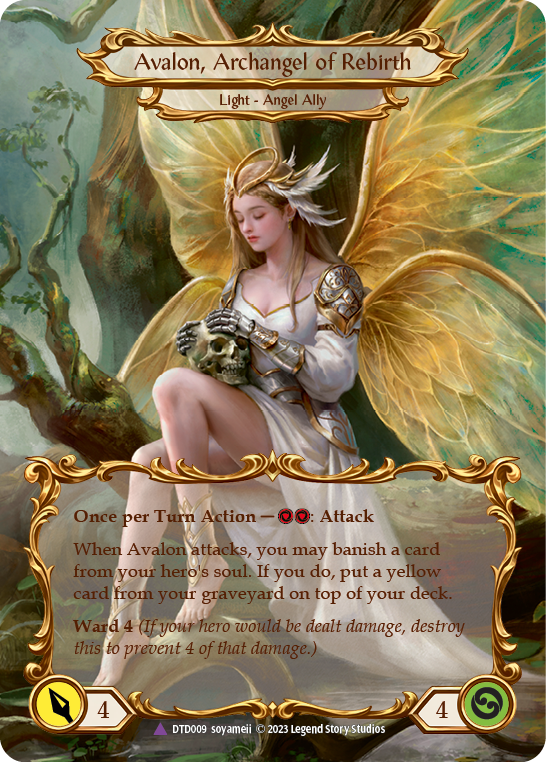 Figment of Rebirth // Avalon, Archangel of Rebirth (Marvel) [DTD009] (Dusk Till Dawn)  Cold Foil Flesh And Blood Single Flesh And Blood   