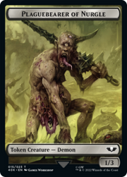 Astartes Warrior // Plaguebearer of Nurgle Double-Sided Token [Tokens] Warhammer 40,000 Tokens MTG Single Magic: The Gathering