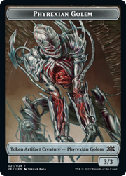 Zombie // Phyrexian Golem Double-Sided Token [Tokens] Double Masters 2022 Tokens MTG Single Magic: The Gathering