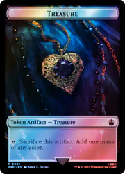 Alien // Treasure (0061) Double-Sided Token (Surge Foil) [Tokens] Doctor Who Tokens MTG Single Magic: The Gathering