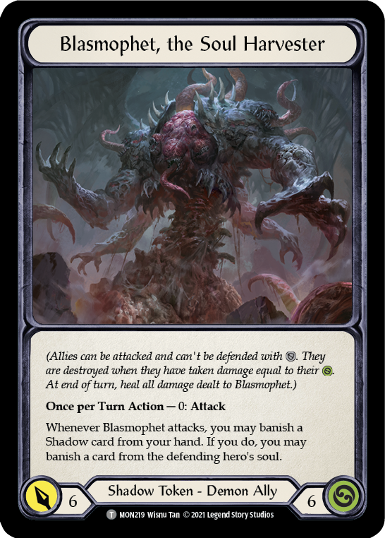 Blasmophet, the Soul Harvester // Ursur, the Soul Reaper [MON219 // MON220] 1st Edition Normal Flesh And Blood Single Flesh And Blood   