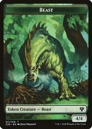 Bird Illusion // Beast (011) Double-Sided Token [Tokens] Commander 2020 Tokens MTG Single Magic: The Gathering
