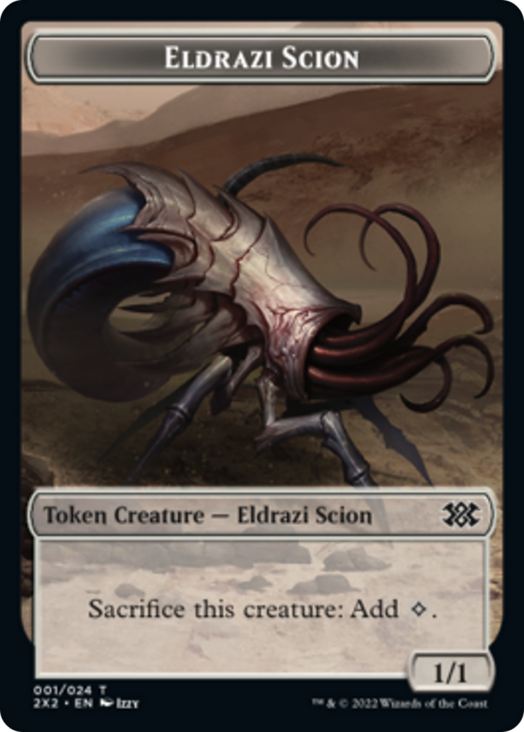 Saproling // Eldrazi Scion Double-Sided Token [Tokens] Double Masters 2022 Tokens MTG Single Magic: The Gathering