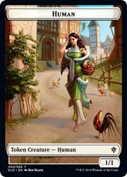 Human // Food (16) Double-Sided Token [Tokens] Throne of Eldraine Tokens MTG Single Magic: The Gathering