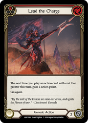 Lead the Charge (Red) [ARC209-C] 1st Edition Rainbow Foil Flesh And Blood Single Flesh And Blood   