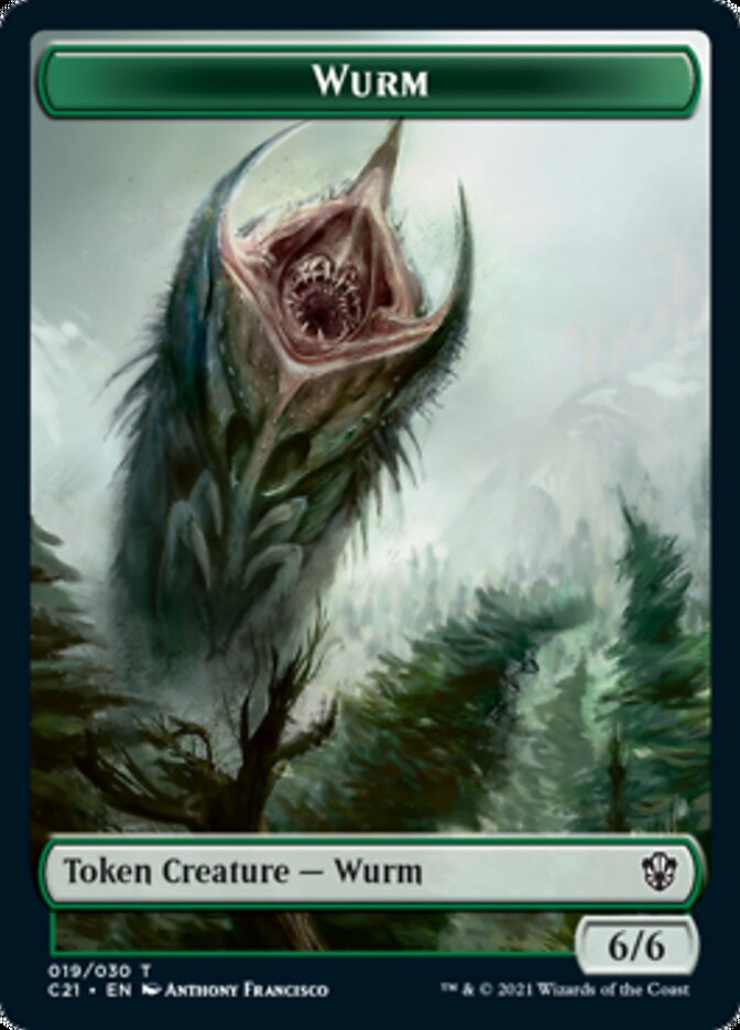 Wurm // Kraken Double-Sided Token [Tokens] Commander 2021 Tokens MTG Single Magic: The Gathering
