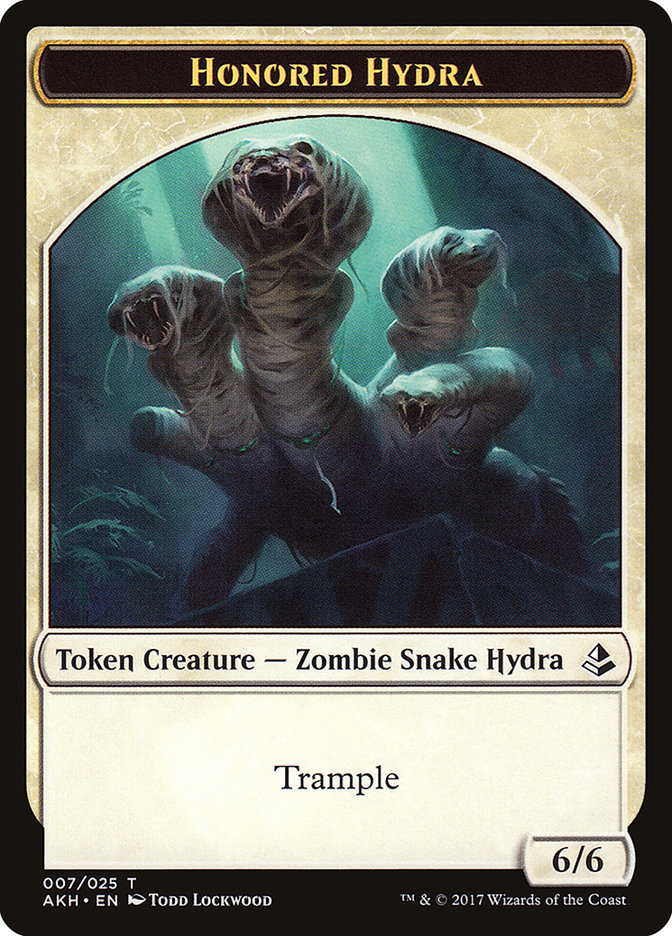 Honored Hydra // Warrior Double-Sided Token [Tokens] Amonkhet Tokens MTG Single Magic: The Gathering