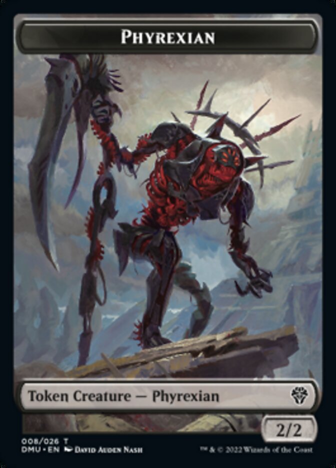 Phyrexian // Knight Double-Sided Token [Tokens] Dominaria United Tokens MTG Single Magic: The Gathering