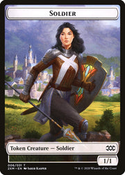 Beast // Soldier Double-Sided Token [Tokens] Double Masters Tokens MTG Single Magic: The Gathering