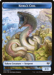 Human Warrior // Koma's Coil Double-Sided Token [Tokens] Kaldheim Tokens MTG Single Magic: The Gathering