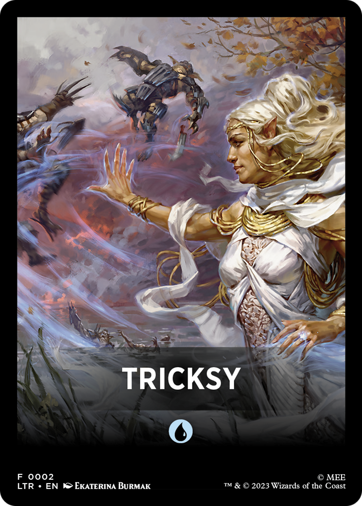Tricksy Theme Card [The Lord of the Rings: Tales of Middle-Earth Tokens] MTG Single Magic: The Gathering   