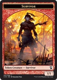Survivor // Myr (023) Double-Sided Token [Tokens] Commander 2018 Tokens MTG Single Magic: The Gathering