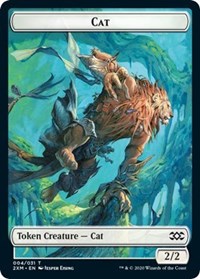 Cat // Servo Double-Sided Token [Tokens] Double Masters Tokens MTG Single Magic: The Gathering