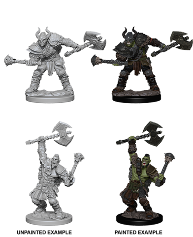 Pathfinder Battles Miniatures: W3 Half-Orc Male Barbarian RPG Miniatures WizKids   